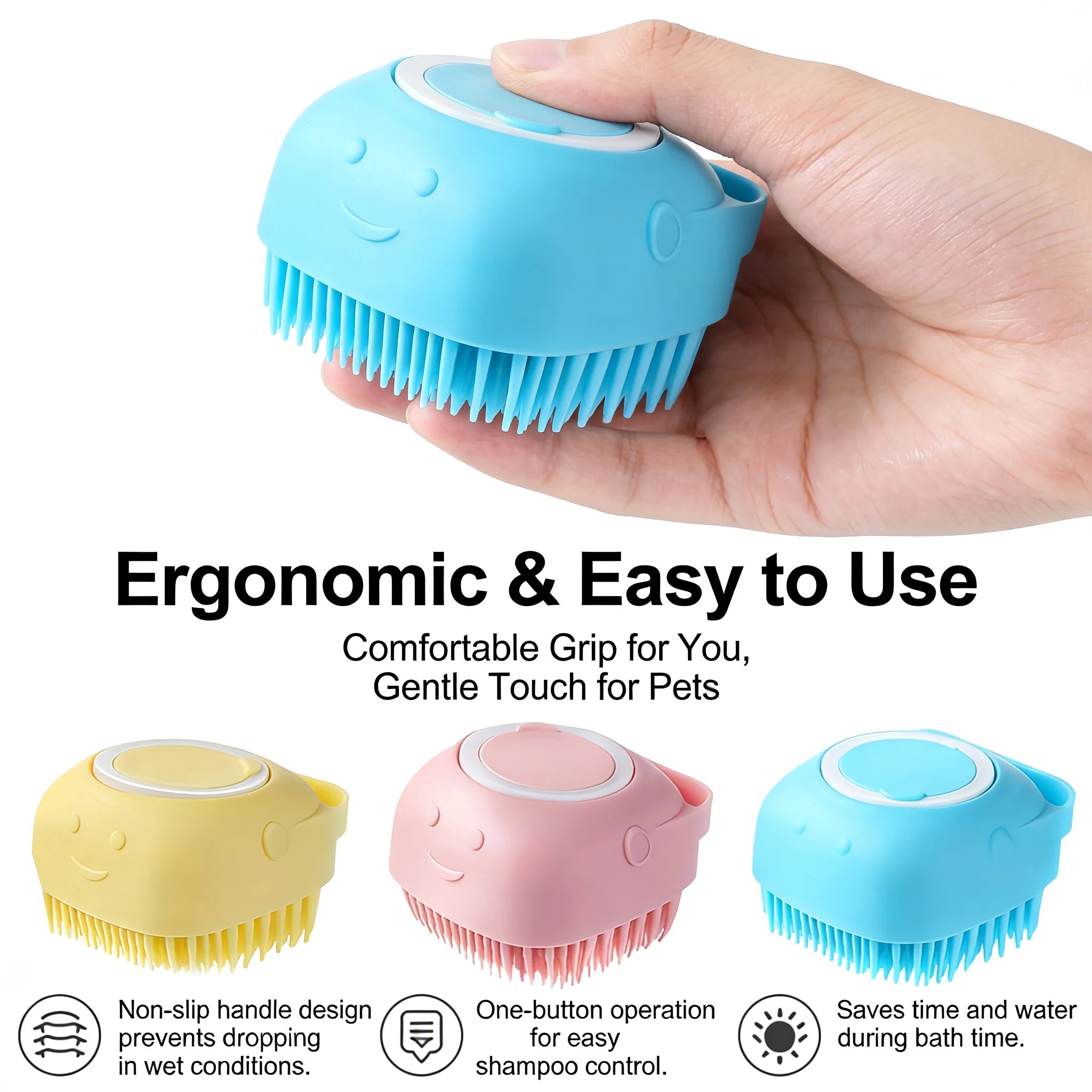 2-in-1 Pet Bath & Massage Brush